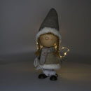 Angelo tessuto crema con led cm 16x13xh52