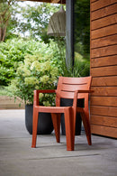 Set 6 Sedie da Giardino Keter Julie 61,5x58,5x79 cm Effetto Legno Verde Rosso e Giallo 