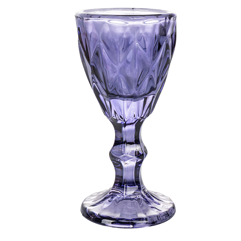 Set 6 Tazzine per Liquori Liquorini Prisma Provence in Vetro VdE Tivoli 1996 Viola