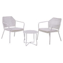 Tavolino da Giardino Rotondo Ø45cm in Metallo Austin Bianco