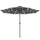 Ombrellone da Giardino Ø270 8 Stecche cm con Luci LED Parasole in Poliestere Antivento Grigio