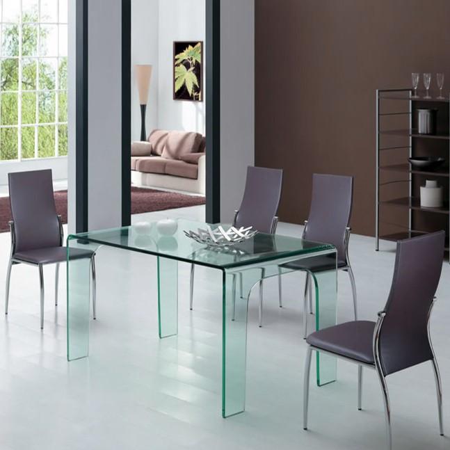 Scrivania in Vetro H75x80x140cm Itamoby Spider Trasparente 