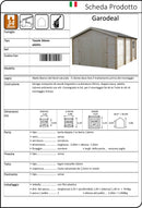 Box Auto Garage da Esterno 4,03x5,22m Senza Pavimento in Legno Abete 34mm Garodeal