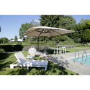 Ombrellone da Giardino Decentrato 4x4m in Alluminio Montana Nero