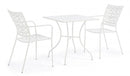 Tavolo da Giardino 70x70x71h cm Kelsie Bianco