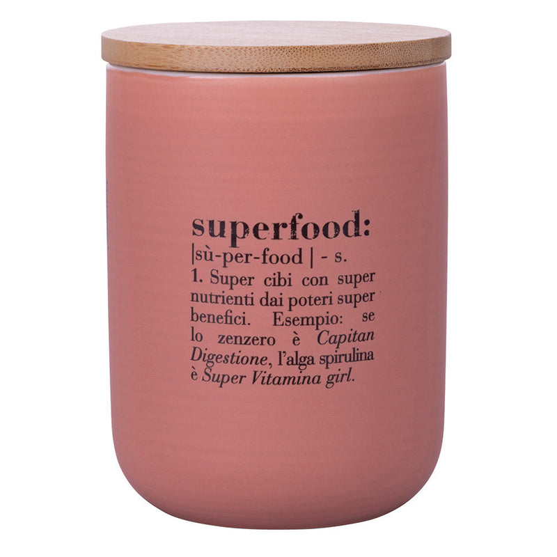 Barattolo Superfood 750 ml in New Bone China VdE Tivoli 1996 Rosa