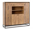 Credenza Alta 4 Ante 145x40x136h cm 1 Cassetto Nartan