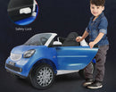 Macchina Elettrica per Bambini 12V Smart Fortwo Cabrio Blu