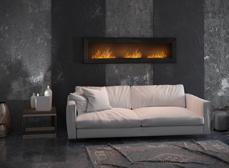 Camino a Bioetanolo da Parete 180x49 cm  Frame 1800 Nero