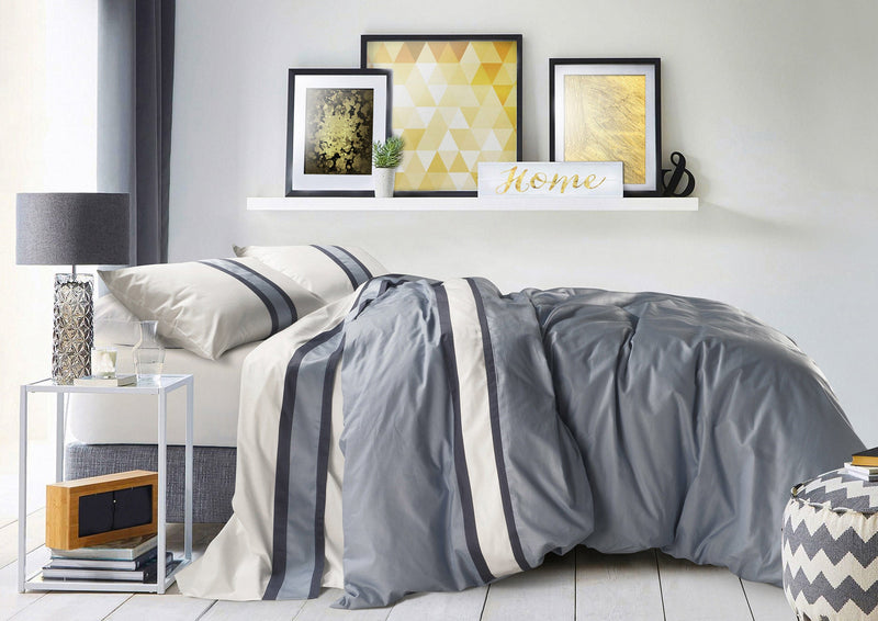 Set Lenzuola Sopra Sotto e Federe Balza in Raso Mitera Polinesia Georgia e Incenso Varie Misure