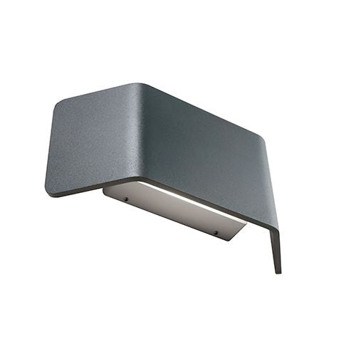 online Sovil Flap Grey 9W Flared LED-Außenwandleuchte