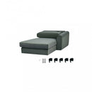 Divano con Chaise Longue Gregory in Tessuto Grigio