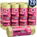 Set 70 Sacchi per Spazzatura 70x110 cm 110 L in LDPE Ambra Trasparente      