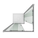 Box Doccia Angolare 2 Ante Scorrevoli in Cristallo Opaco 6mm H198 Fosterberg Odense Varie Misure