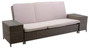 Lettino 2 Posti da Giardino in Polyrattan Atlanta Grigio