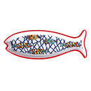 Set 2 Vassoi con Decoro Pesci in Hard Dolomite VdE Tivoli 1996 Los Cabos