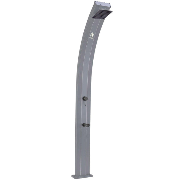sconto Doccia Solare da Giardino 30L Miscelatore e Lavapiedi in Alluminio Sined Lea Argento