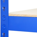 Set 3 Scaffali Senza Bulloni 90x50x180 cm in Acciaio Blu  