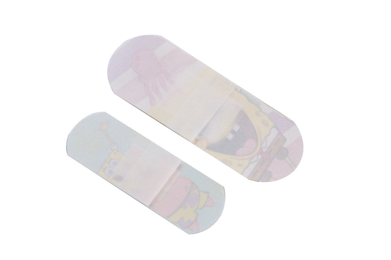 Set 12 Box Spongebob per Bambini con 24 Cerotti Ciascuno 2 Misure in Metallo