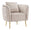 Grauer Bucharest-Sessel 76x74x73 cm Holz und Schwamm und Stoff und graues und goldenes Metall