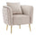 Grauer Bucharest-Sessel 76x74x73 cm Holz und Schwamm und Stoff und graues und goldenes Metall