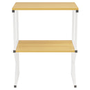 Scaffale da Scrivania Multiuso 3 Ripiani 54x37x69 cm per Stampante Ufficio in MDF Legno e Bianco