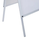 Espositore Pubblicitario Bifacciale a Cavalletto Pieghevole in PVC Bianco 64x8x121 cm 