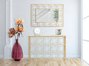 Console Bubbles 120x40x81 cm in Ferro e Specchio Oro e Argento