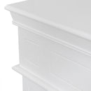 Camino Elettrico da Pavimento Effetto Fiamma 110x25x95 cm 900W/1800W in Legno Bianco