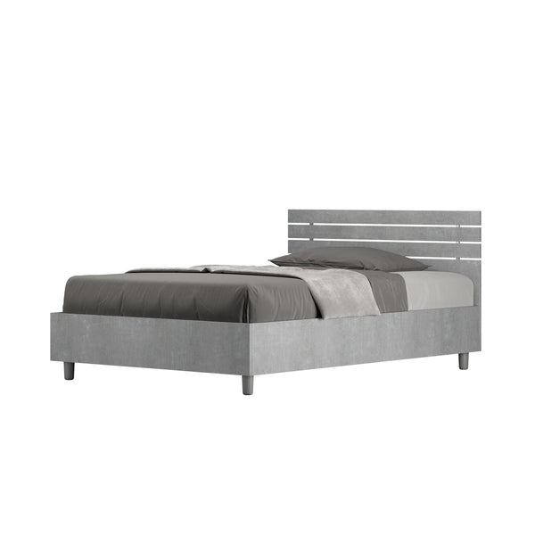 sconto Letto 1 Piazza e Mezzo Testata Doghe Dritta Ankel Grigio Varie Misure