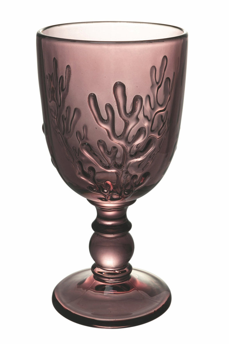 Set 6 Calici in Vetro 340 ml Villa d'Este Home Tivoli Coral Provence