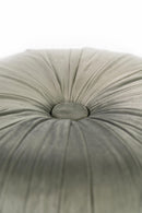 Pouf in Tessuto Vellutato Ø36 cm Grigio
