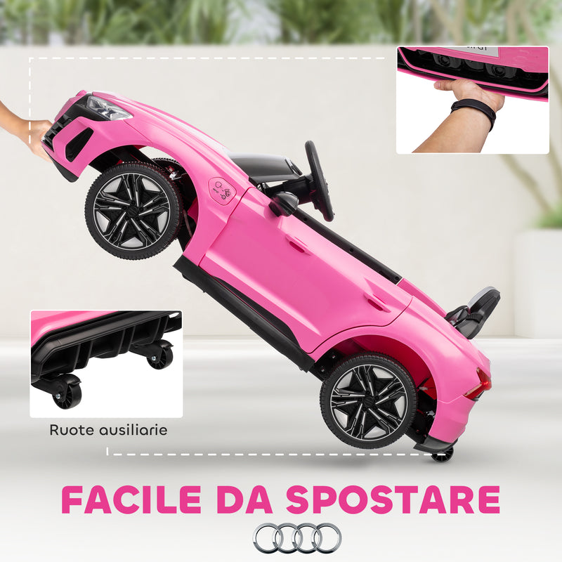 Macchina Elettrica per Bambini Licenza Audi RS 12V con Telecomando Rosa  