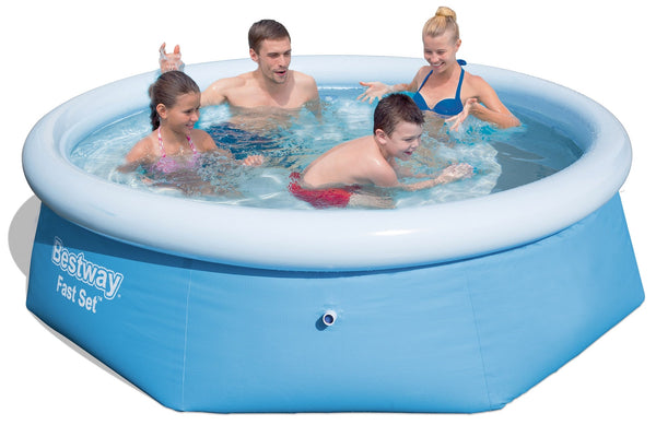 Runder freistehender aufblasbarer Pool Ø244x66cm Bestway Fast Set 57265 acquista
