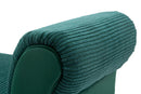 Panchetta Velvet Crema 102x31x51 cm Legno e Poliestere Verde e Nero