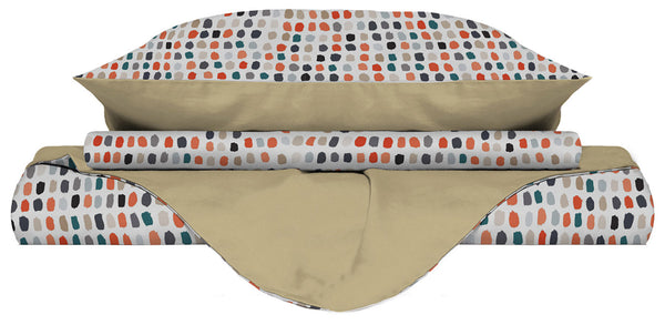 prezzo Doppelseitiger Bettbezug mit Kissenbezügen mit Skizzendruck, verschiedene Größen