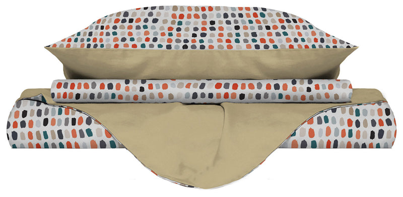 Copripiumino Double Face con Federe Stampato Sketch Varie Misure