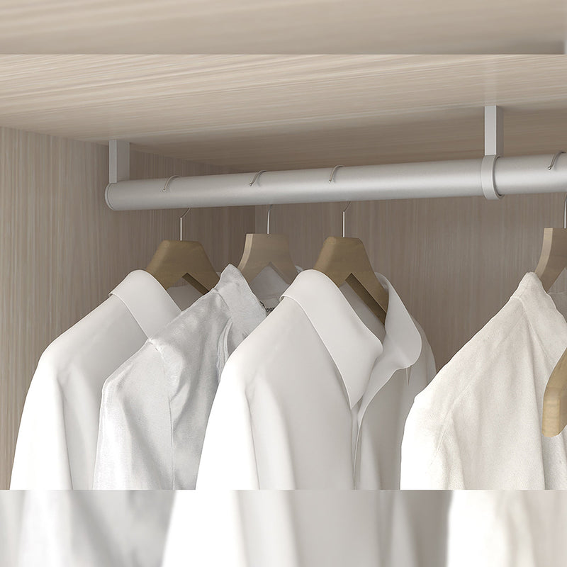 Set 2 Bastoni Appendiabiti per Armadi Rotondi 95 cm in Alluminio Emuca Grigio Metallizzato