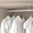 Set 2 Bastoni Appendiabiti per Armadi Rotondi 140 cm in Alluminio Emuca Grigio Metallizzato