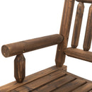 Panchina da Giardino a Dondolo 2 Posti 112x67x93 cm in Legno di Abete  Rustico