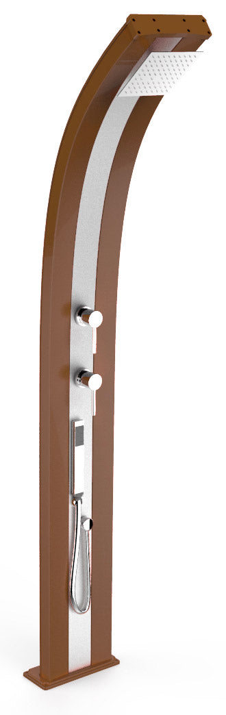 acquista Doccia da Esterno Giardino Miscelatore e Doccetta Mobile Arkema Dada Fascia Inox Oro Van Gogh