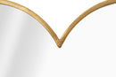 Specchio Glam Heart 55,5x2x54,5 cm in Ferro Specchio e MDF Oro