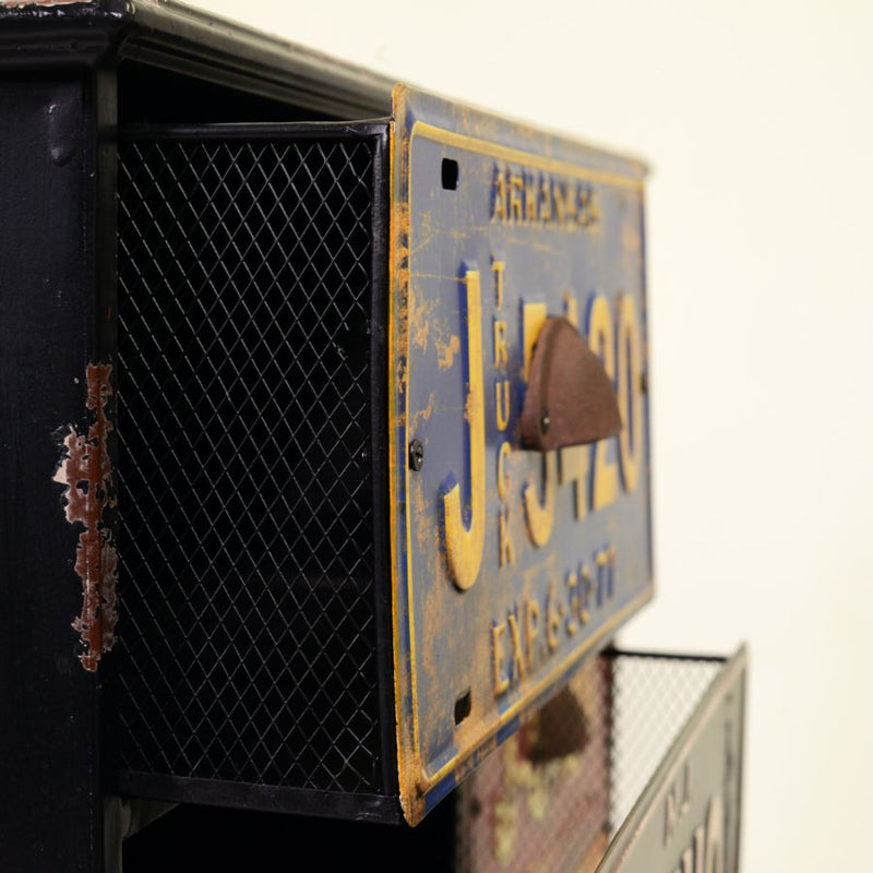 Cassettiera 7 Cassetti in Legno Targa