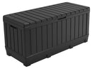 Baule Cassapanca da Esterno 128x59x53,6 cm in Resina Effetto Legno Keter Kentwood Antracite