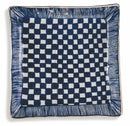 Piatto Quadrato Grande in Gres Villa d'Este Home Tivoli Masai Blu
