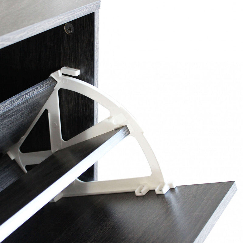 Scarpiera Wendy 60x24x150 h cm in Legno Grigio Scuro