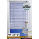 Tenda Veneziana a Nastro da 25 Mm Colore Bianco 100X250 Cm