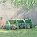 Serra da Giardino per Piante con Telo in PE Telaio in Acciaio Verde 270x90x90 cm 