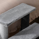 Scaletta per Gatti a 3 Gradini 45x40x48 cm in Flanella Grigio  