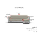 Copridivano Trapuntato con Penisola Destra Seduta in Microfibra Marrone Varie Misure